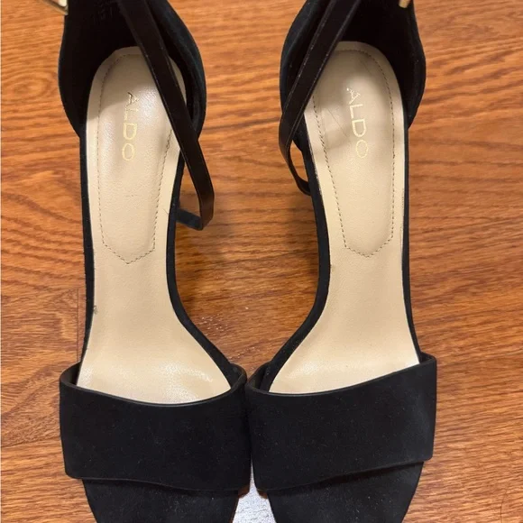 ALDO Black Strappy Heels - Picture 8 of 12